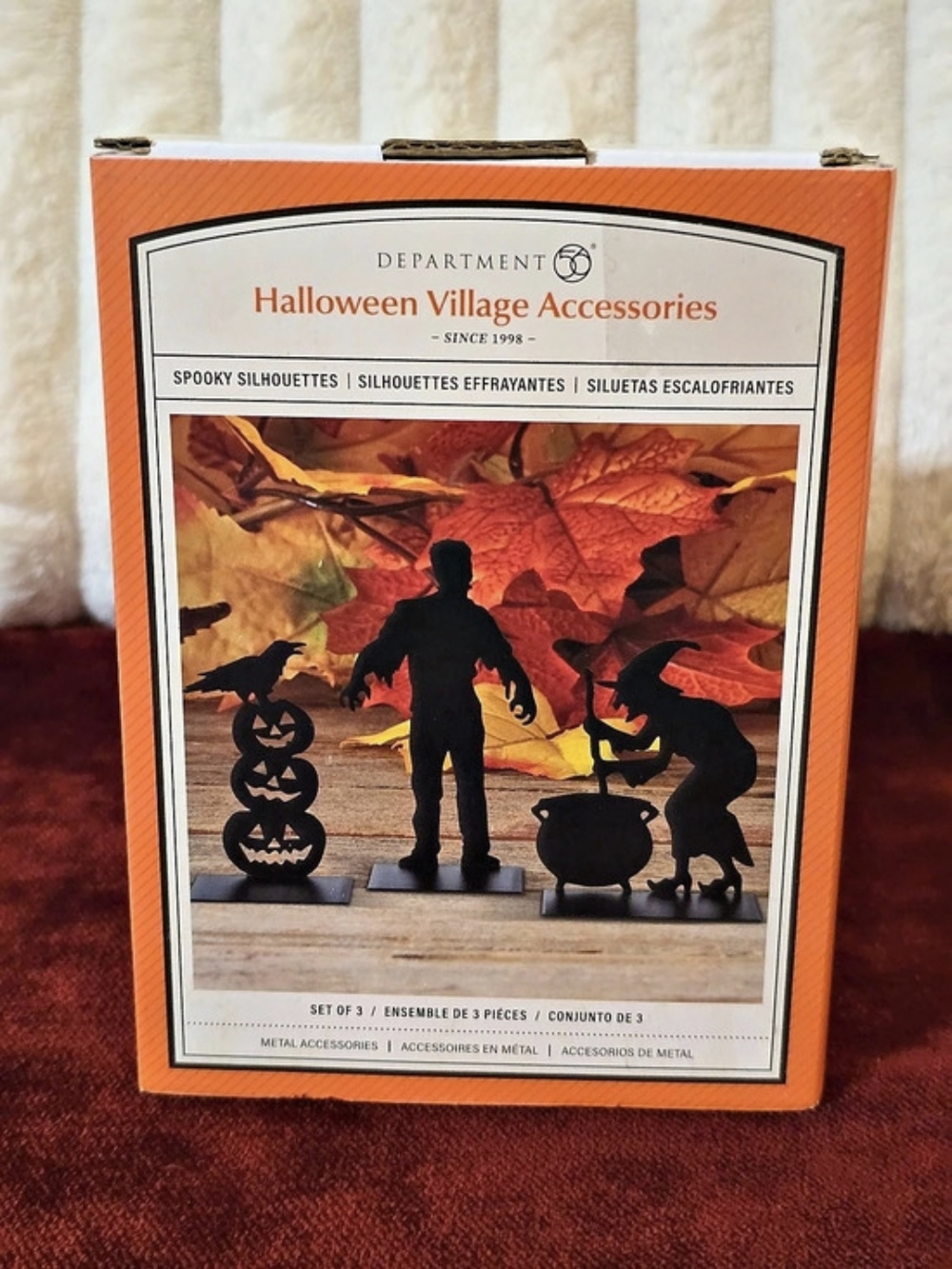 Department 56 Spooky Silhouettes Halloween Village Set of 3 NWT